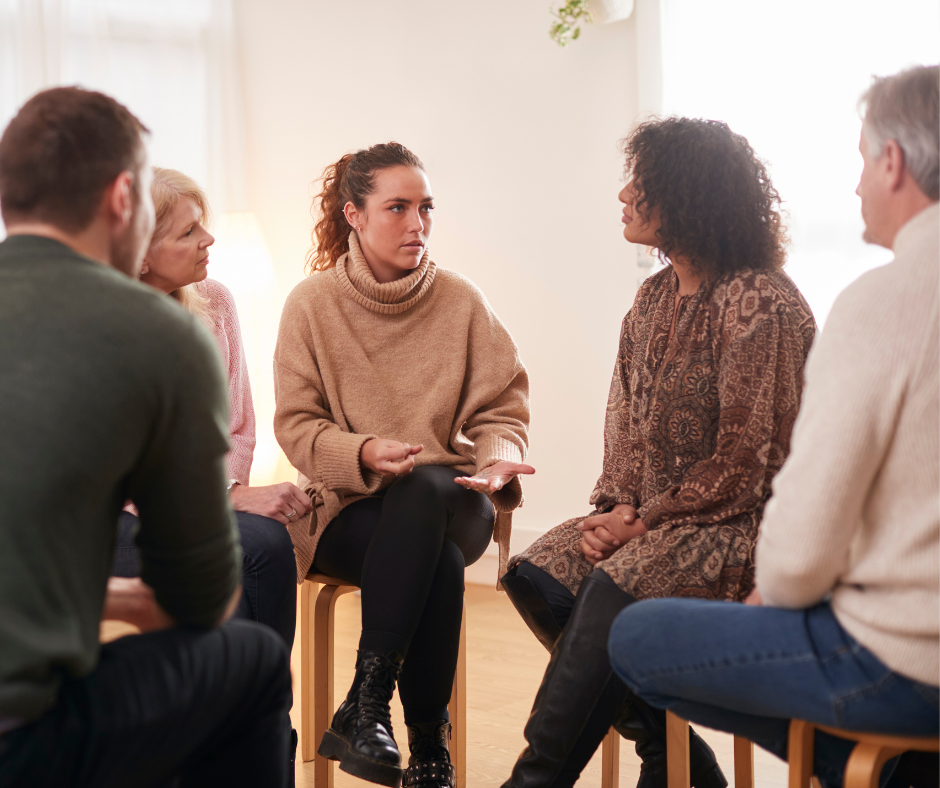 MFT trainees taking part in a supportive practicum discussion group